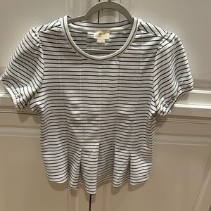 Maeve brand size small black and white short sleeve top
